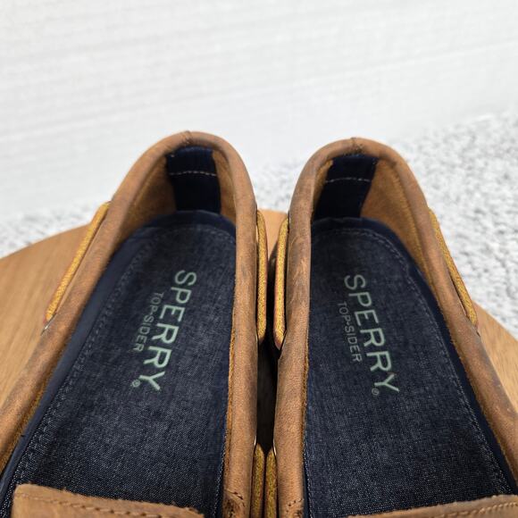 Sperry Top Sider Mens 11M Authentic Original 2-Eye Brown Leather Daily Boat Shoe - Picture 11 of 12